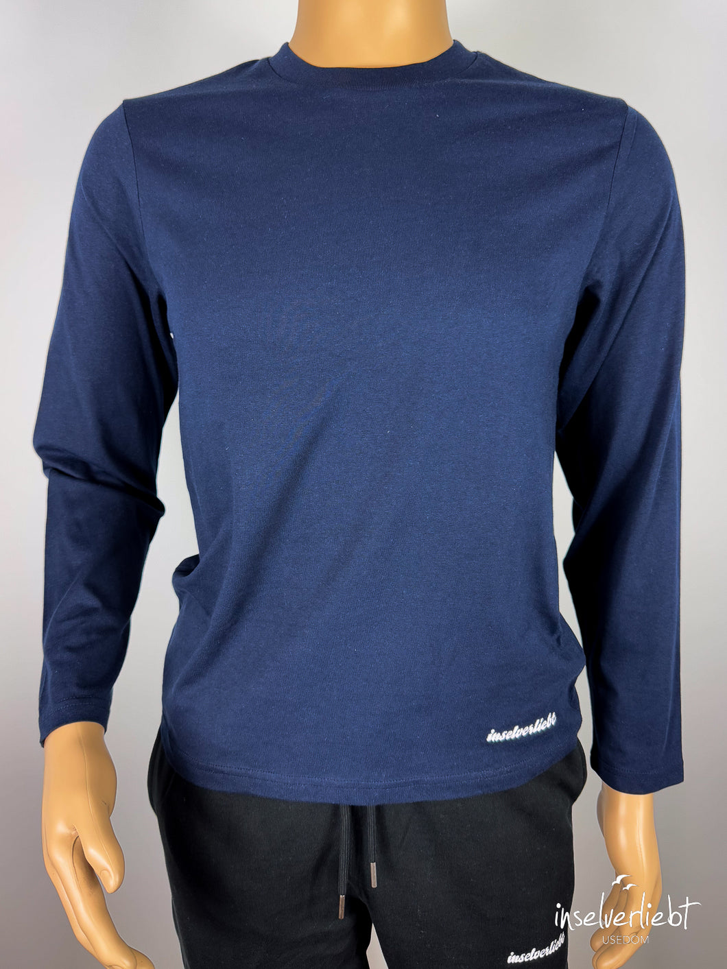 inselverliebt Basic Langarm Shirt - navy