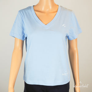 inselverliebt Damen V-Shirt - hellblau