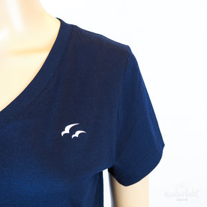 inselverliebt Damen V-Shirt - navy