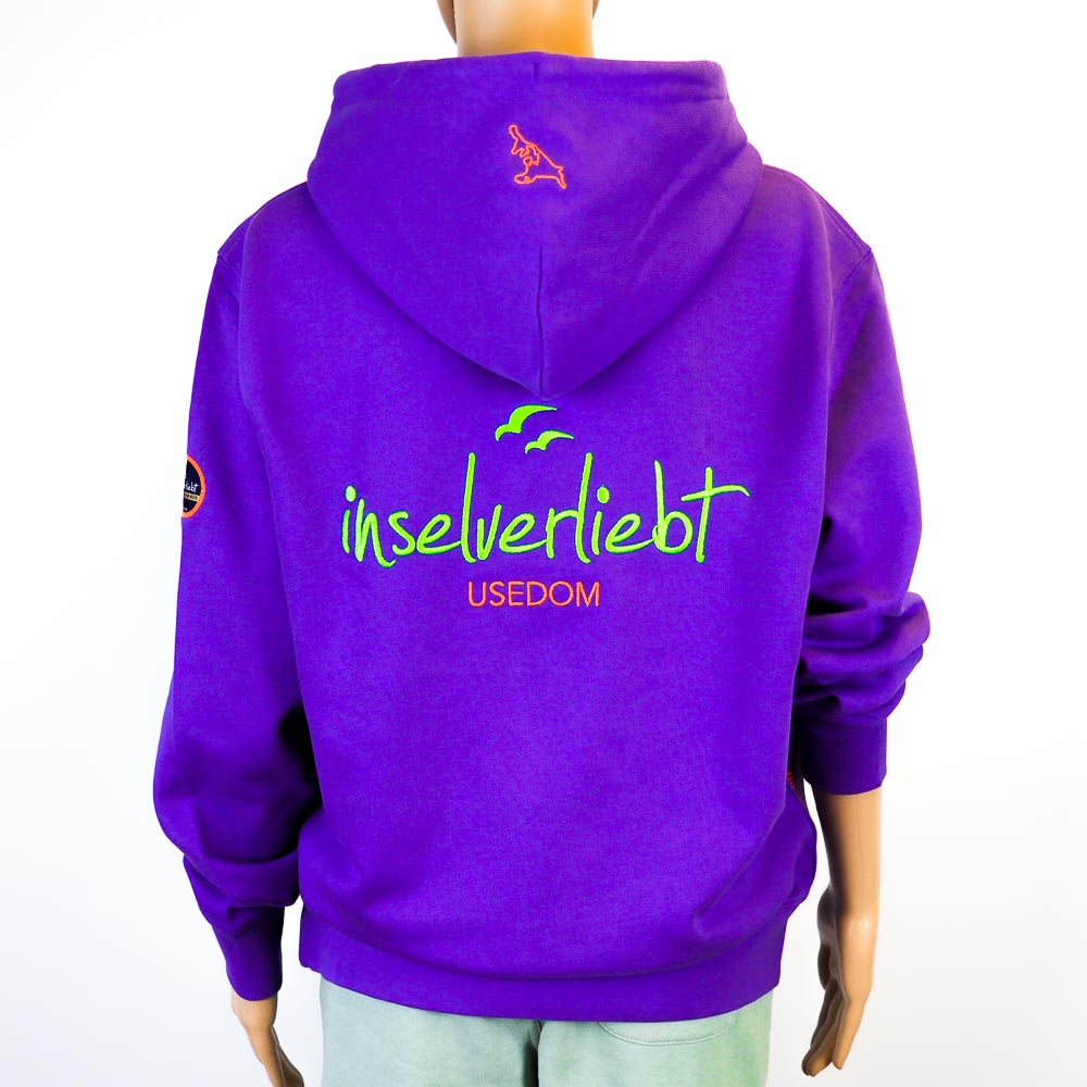 inselverliebt Neon Sweatjacke - lila