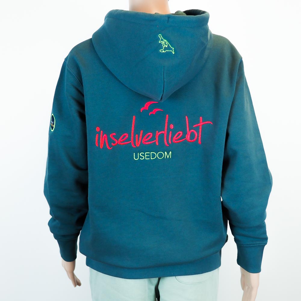 inselverliebt Neon Hoodie - petrol