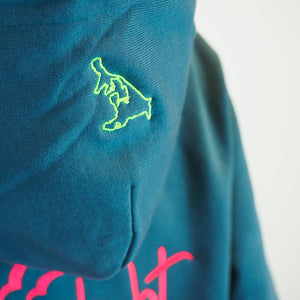 inselverliebt Neon Hoodie - petrol