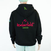 Lade das Bild in den Galerie-Viewer, inselverliebt Neon Hoodie - schwarz